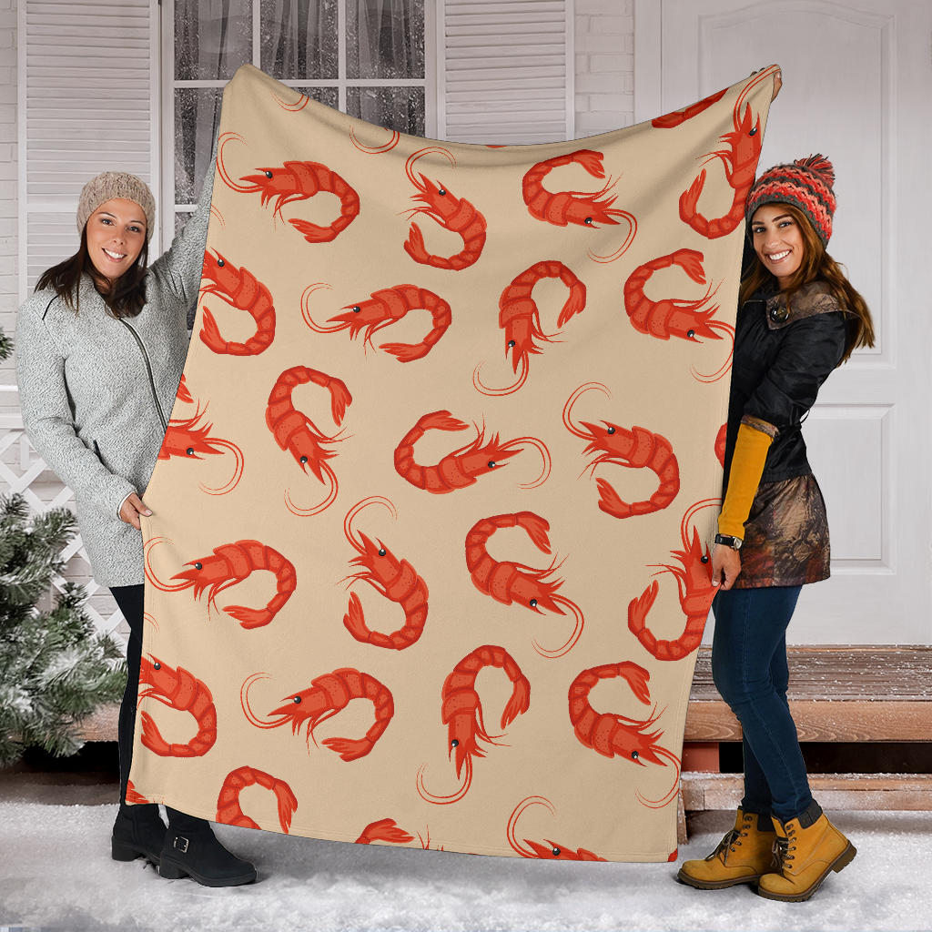 Prawn Pattern Print Design 02 Premium Blanket