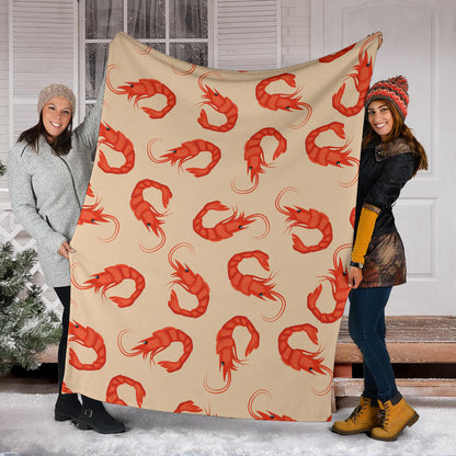 Prawn Pattern Print Design 02 Premium Blanket