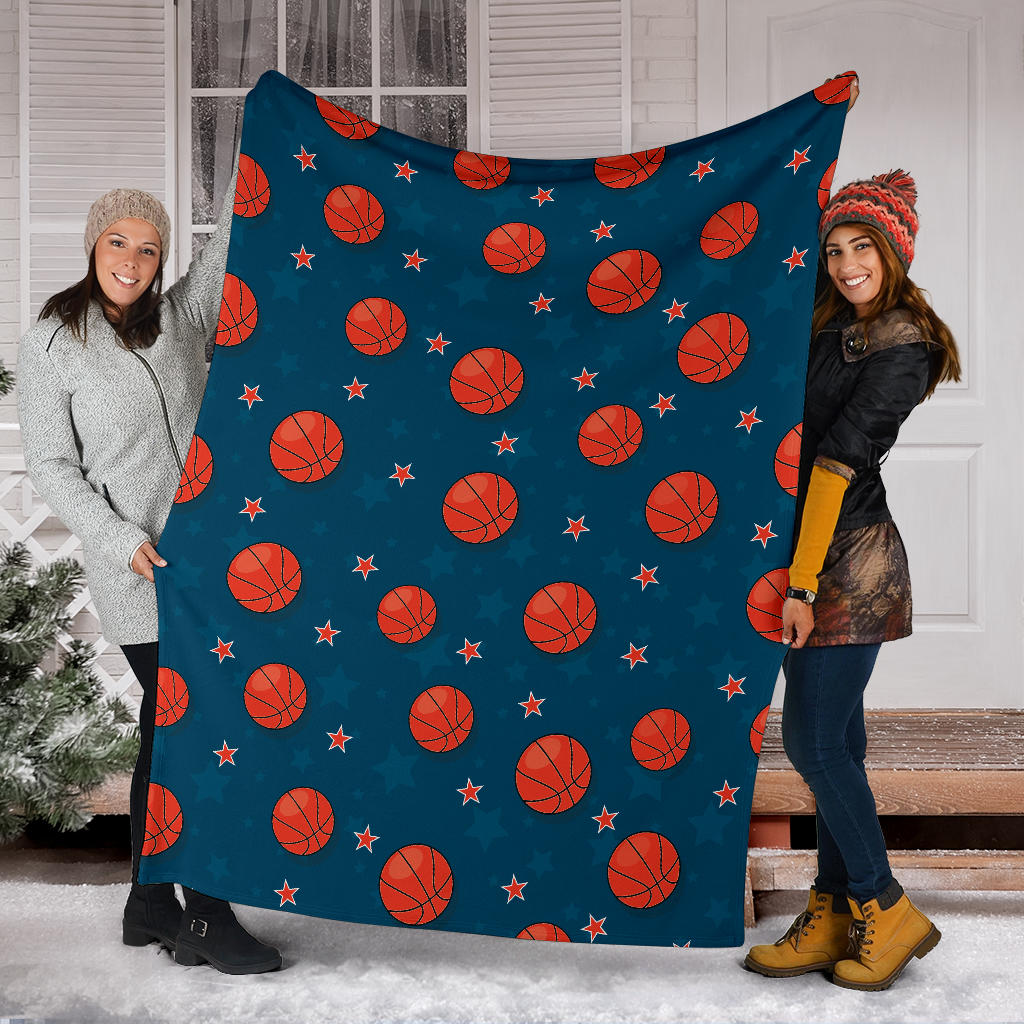 Basketball Pattern Print Design 02 Premium Blanket