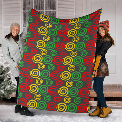 Rastafarian Pattern Print Design A05 Premium Blanket