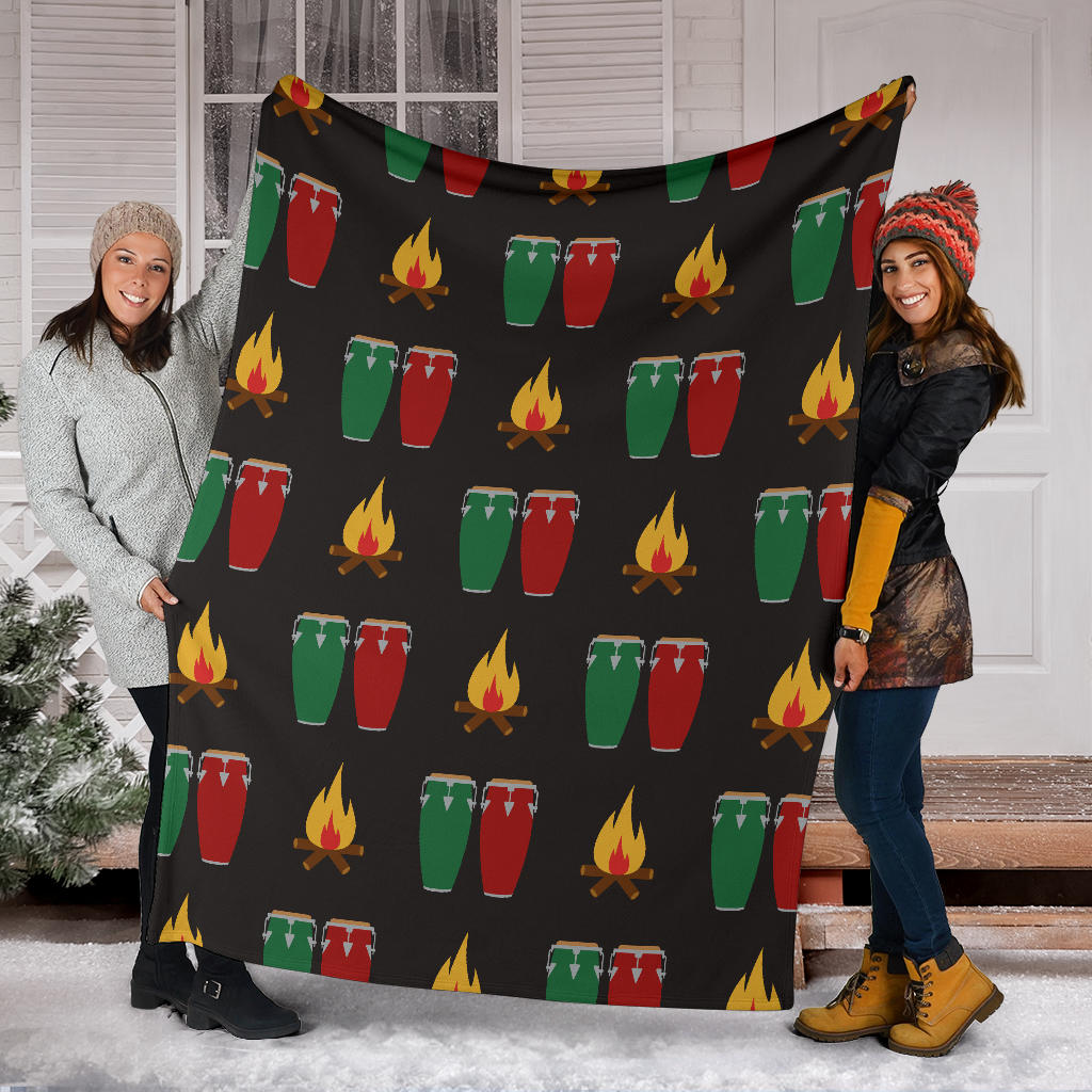 Conga Pattern Print Design 01 Premium Blanket