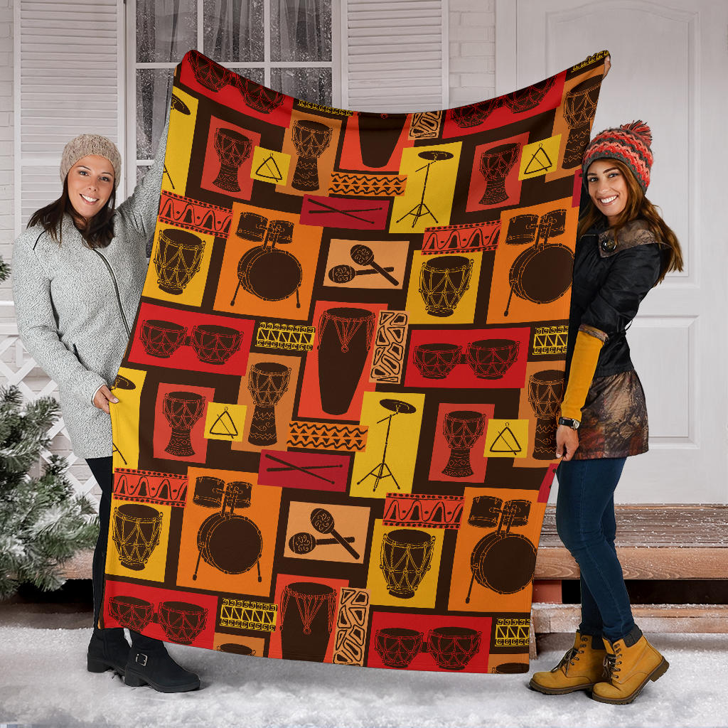 Percussion Pattern Print Design 02 Premium Blanket