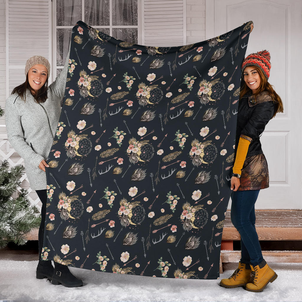 Bohemian Pattern Print Design 09 Premium Blanket