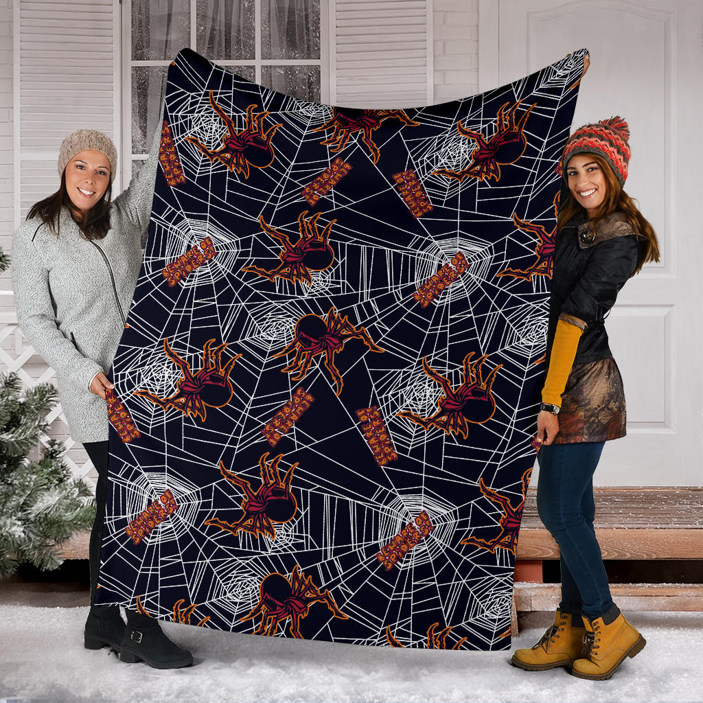 Tarantula Spiderwebs Pattern Print Design 01 Premium Blanket