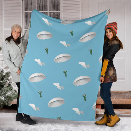Paratrooper Pattern Print Design A02 Premium Blanket