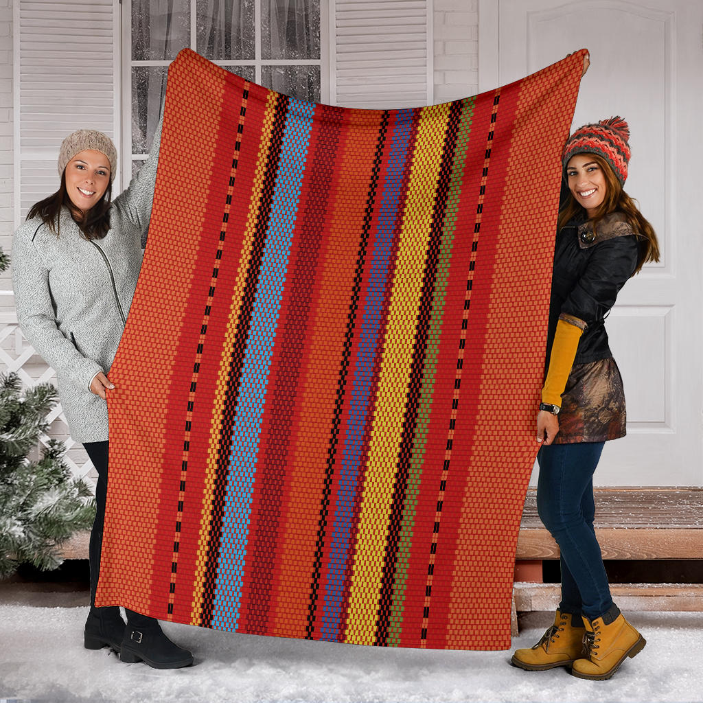 Mexican Pattern Print Design 05 Premium Blanket