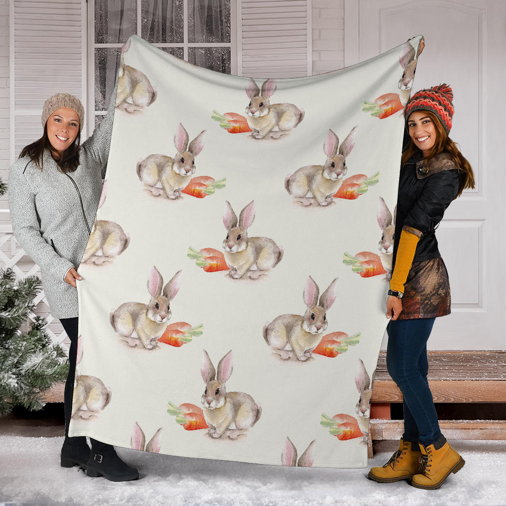 Rabbit Pattern Print Design 01 Premium Blanket