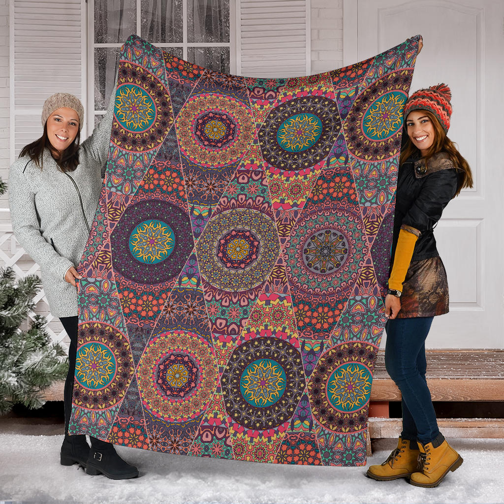 Bohemian Pattern Print Design 07 Premium Blanket