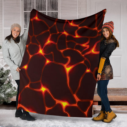 Lava Pattern Print Design 02 Premium Blanket