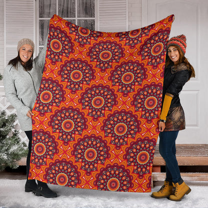Bohemian Pattern Print Design 04 Premium Blanket