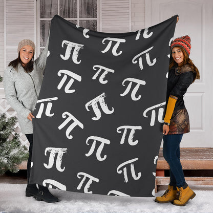 Pi Day Pattern Print Design A02 Premium Blanket