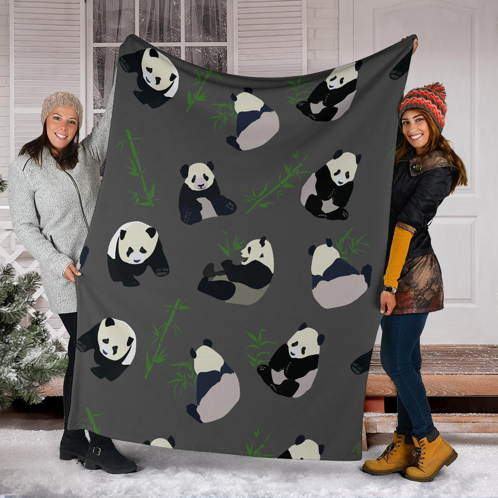 Panda Pattern Print Design A06 Premium Blanket