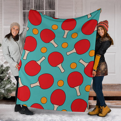 Ping Pong Pattern Print Design A01 Premium Blanket