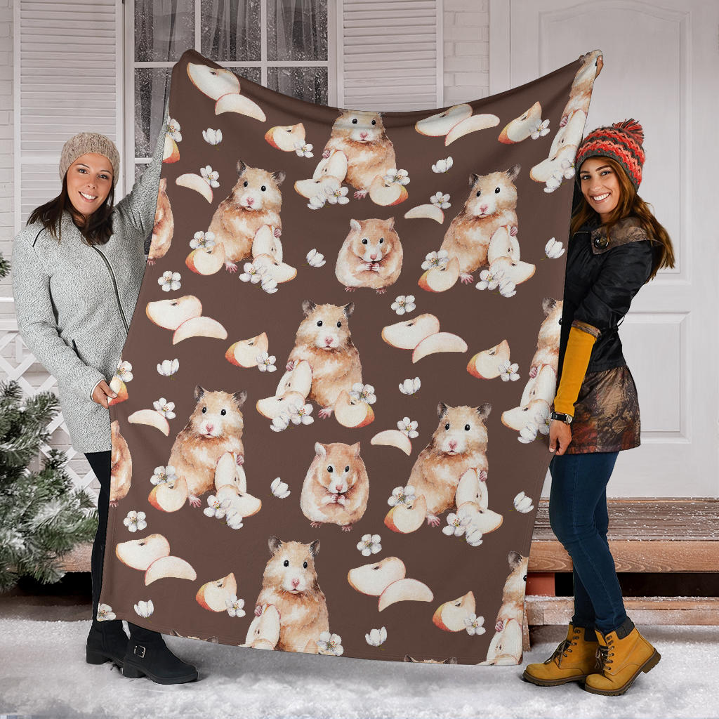 Hamster Pattern Print Design 03 Premium Blanket