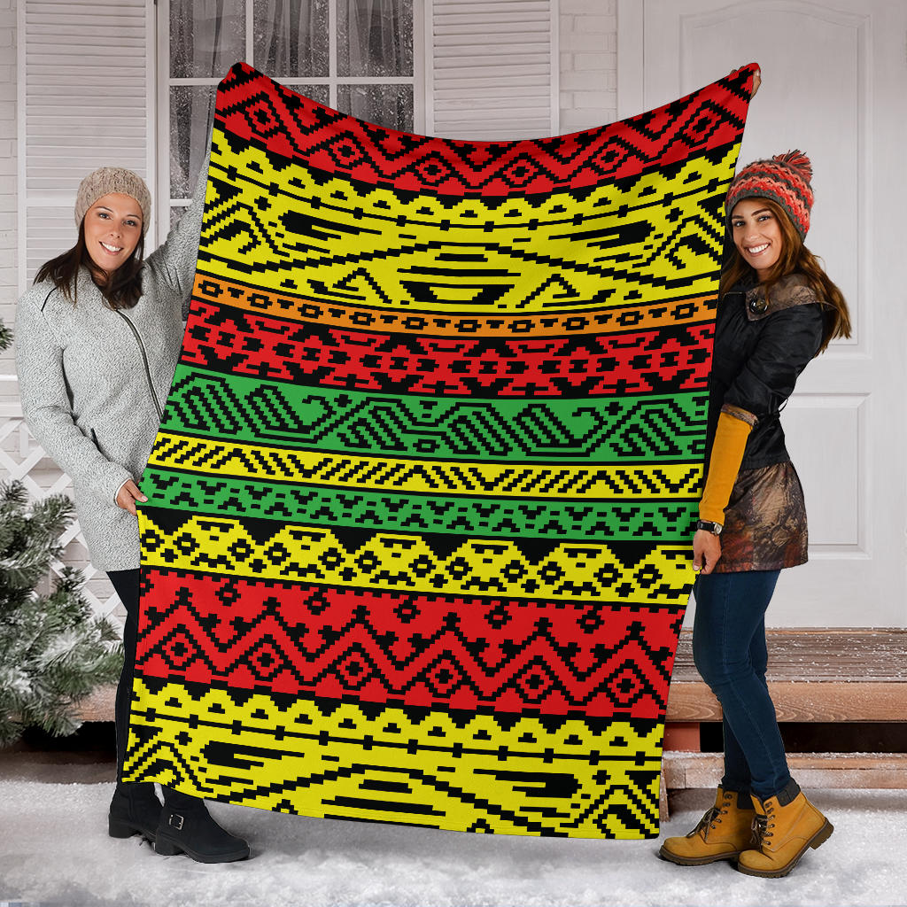 Rastafarian Pattern Print Design A02 Premium Blanket