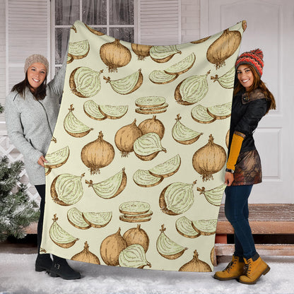 Onion Pattern Print Design A02 Premium Blanket