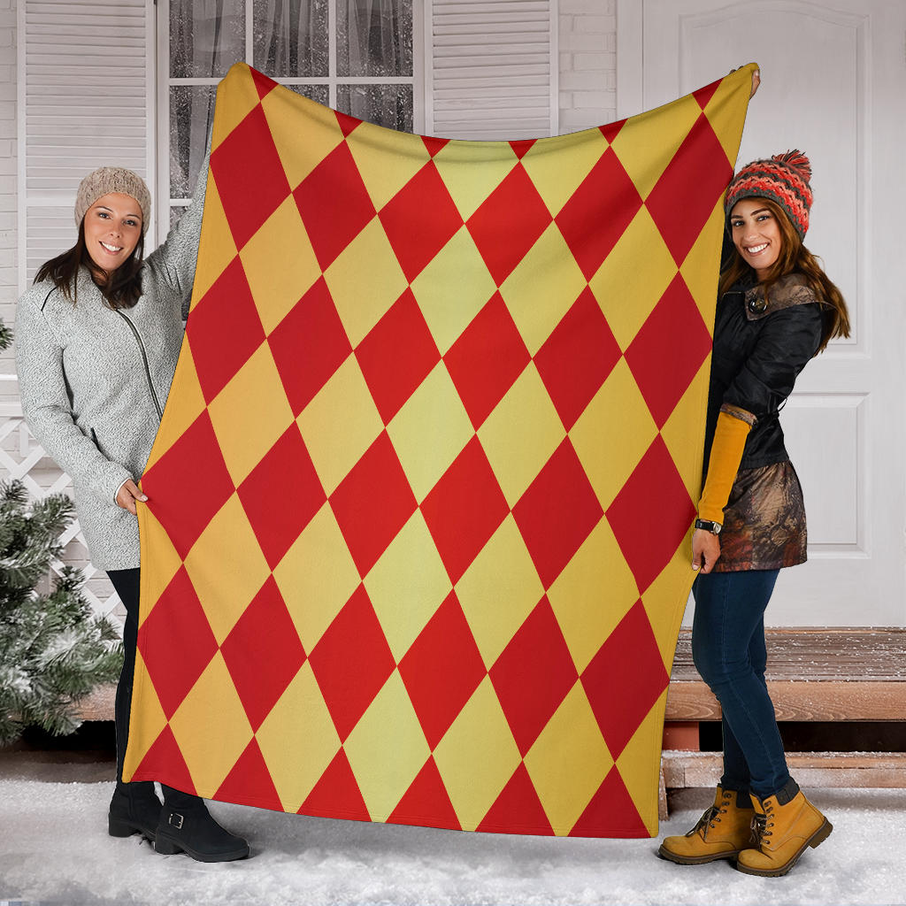 Harlequin Pattern Print Design 03 Premium Blanket