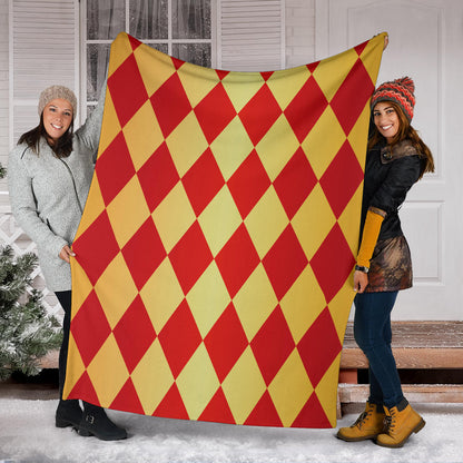Harlequin Pattern Print Design 03 Premium Blanket