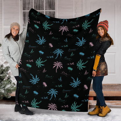 Aloha Hawaii Pattern Print Design 03 Premium Blanket
