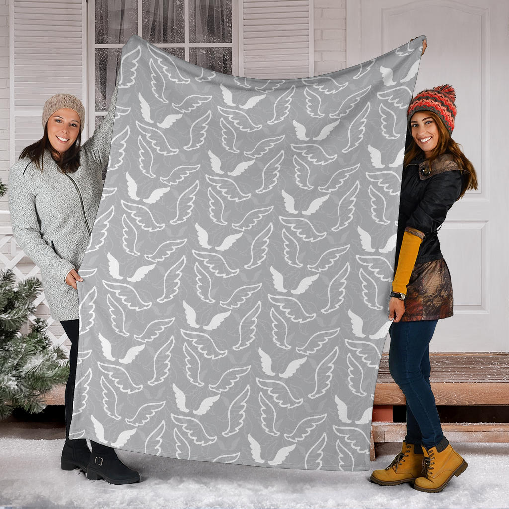 Angel Wings Pattern Print Design 01 Premium Blanket