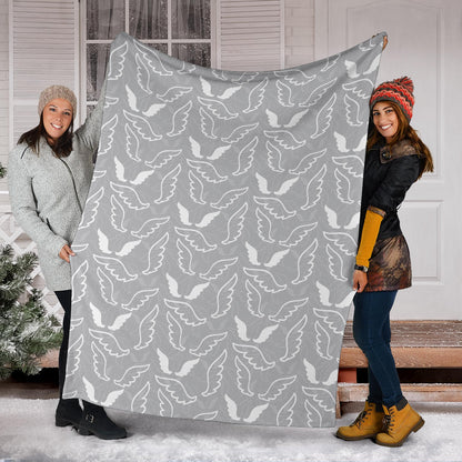 Angel Wings Pattern Print Design 01 Premium Blanket