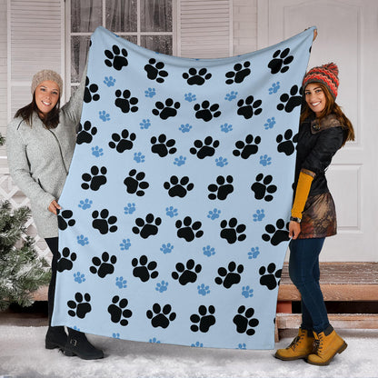 Paw Pattern Print Design A04 Premium Blanket