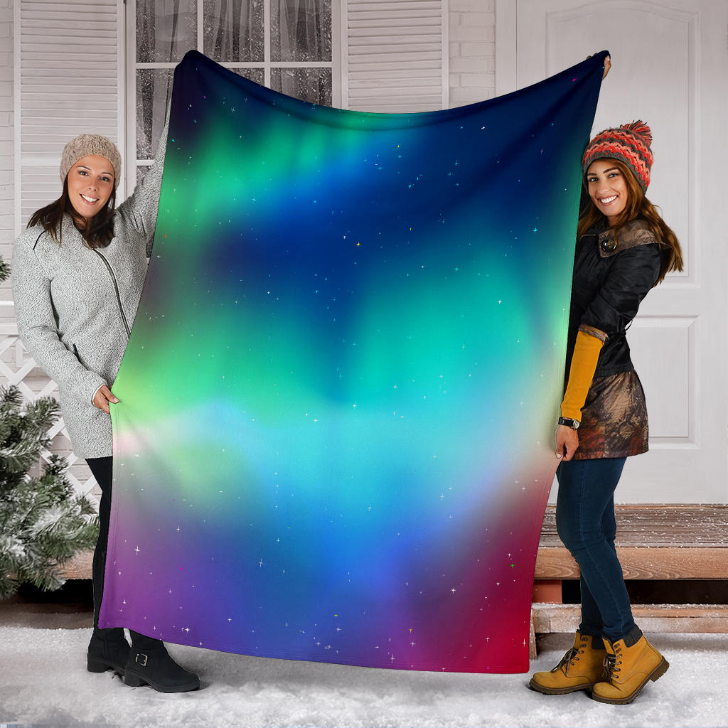 Aurora Borealis Pattern Print Design 02 Premium Blanket
