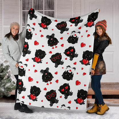 Affenpinscher Pattern Print Design 01 Premium Blanket