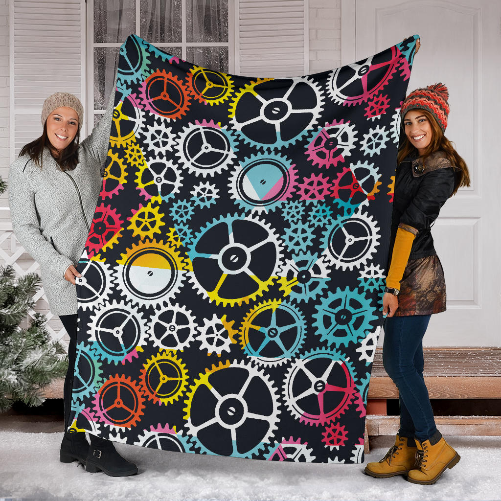 Mechanic Pattern Print Design 02 Premium Blanket