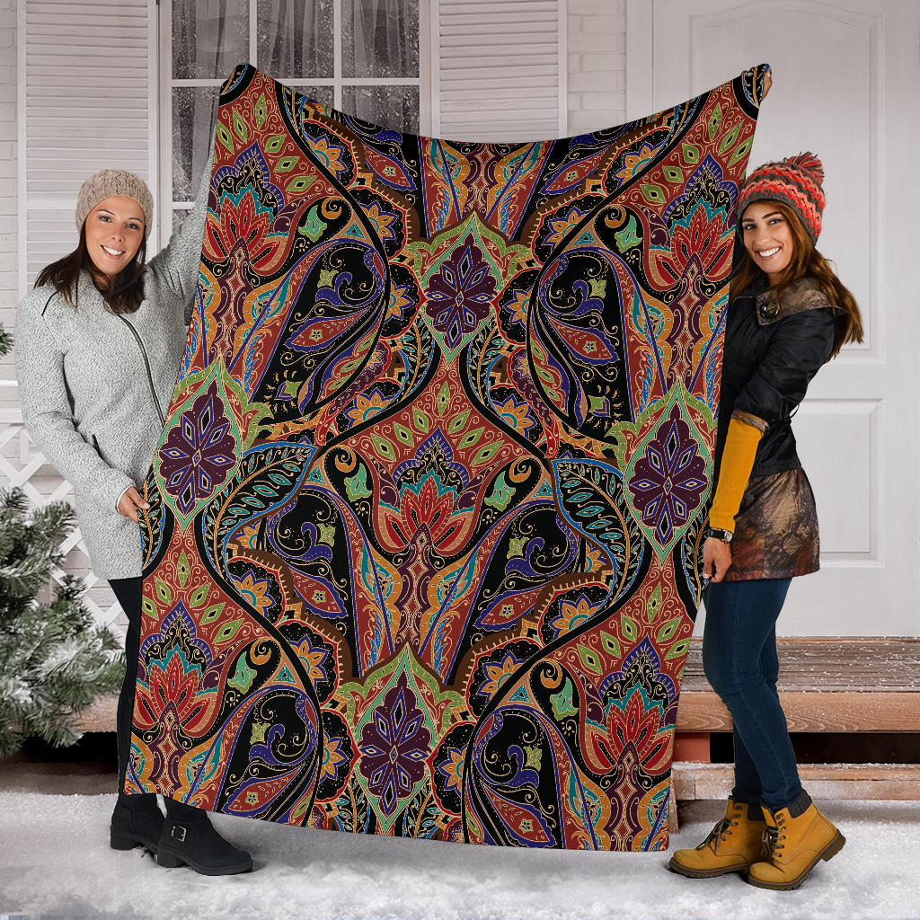 Bohemian Pattern Print Design 06 Premium Blanket