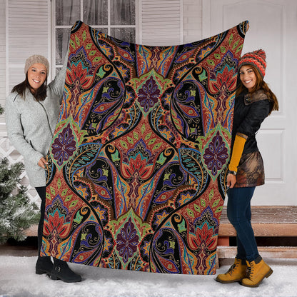 Bohemian Pattern Print Design 06 Premium Blanket