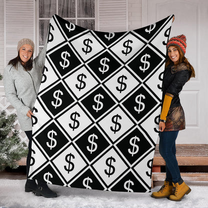Money Pattern Print Design 04 Premium Blanket