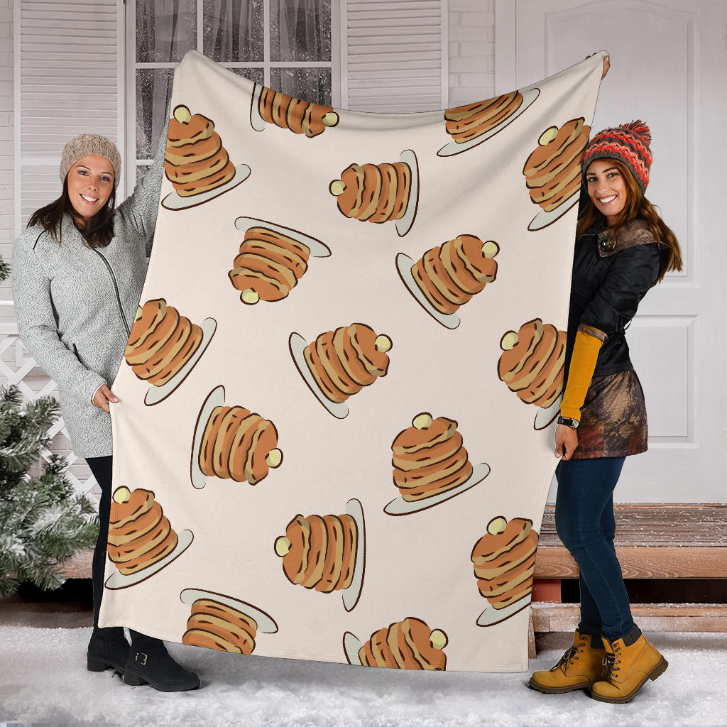 Pancake Pattern Print Design A01 Premium Blanket