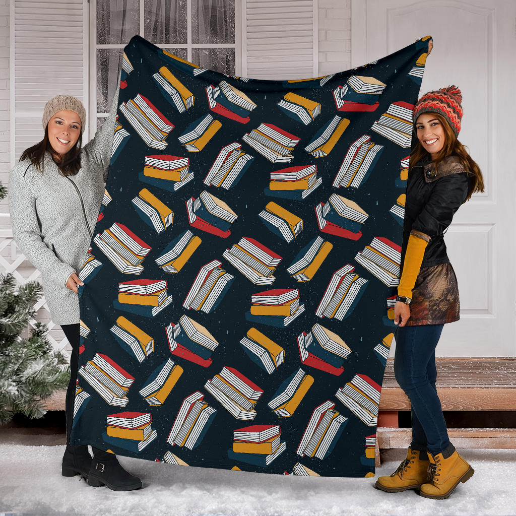Book Pattern Print Design 07 Premium Blanket