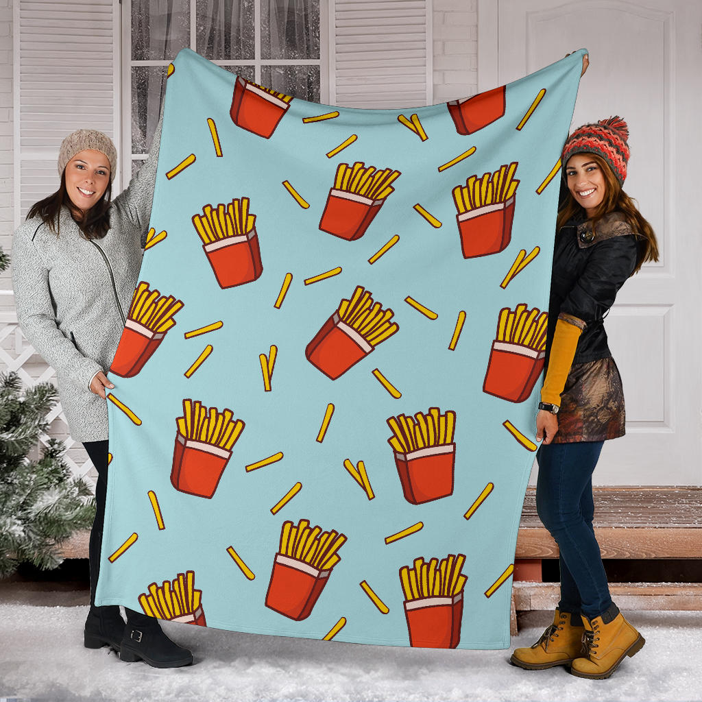 French Fried Pattern Print Design 02 Premium Blanket