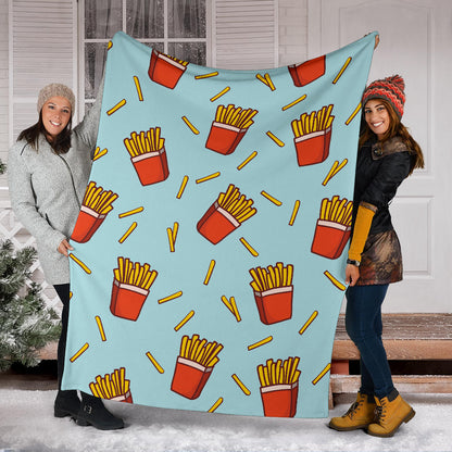 French Fried Pattern Print Design 02 Premium Blanket