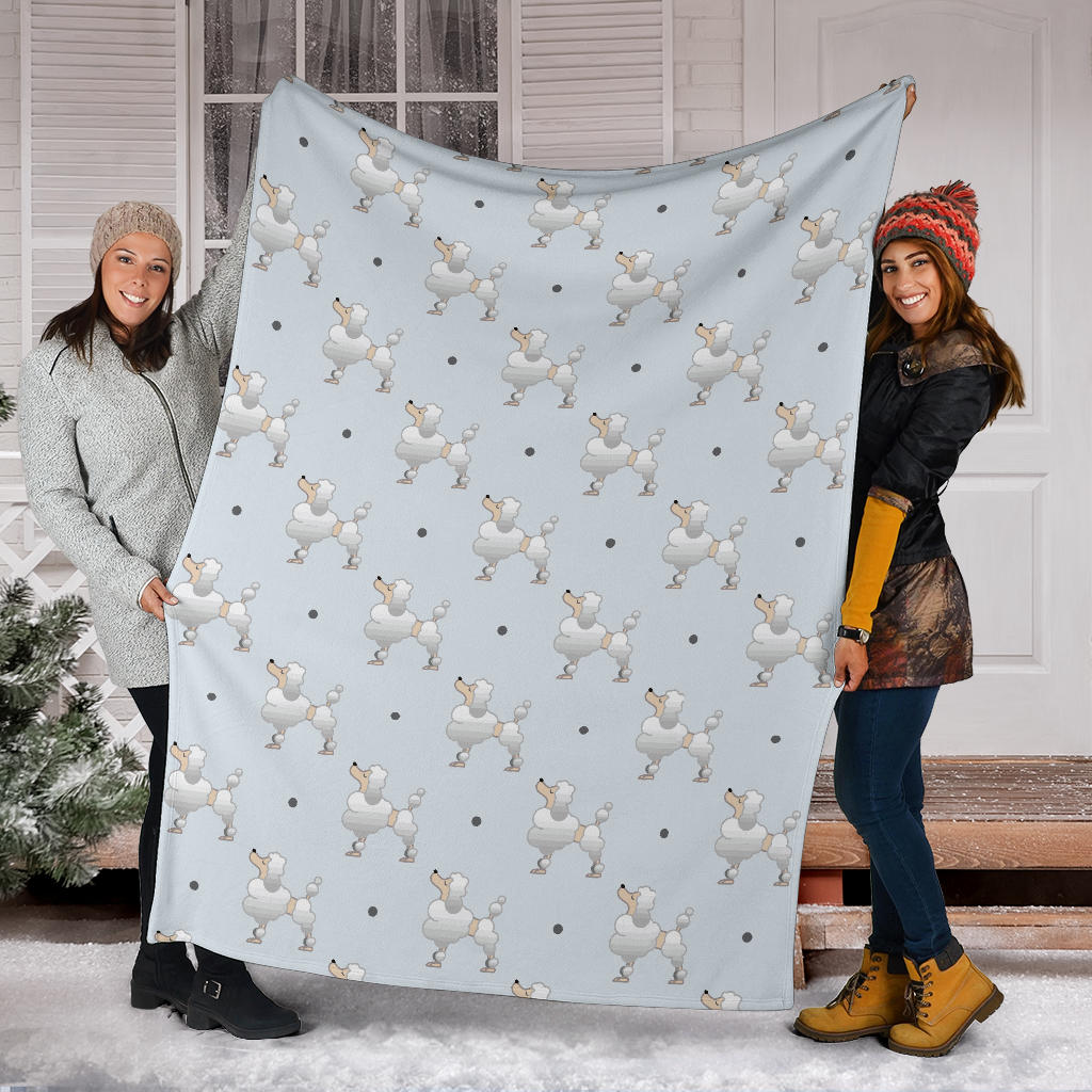 Poodle Pattern Print Design A05 Premium Blanket