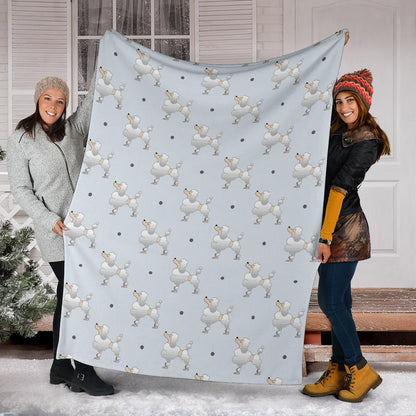 Poodle Pattern Print Design A05 Premium Blanket