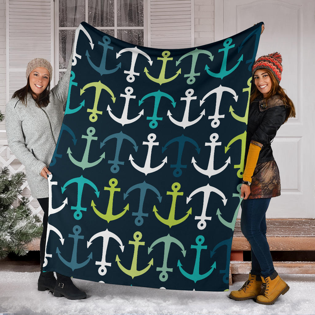 Anchor Pattern Print Design 03 Premium Blanket