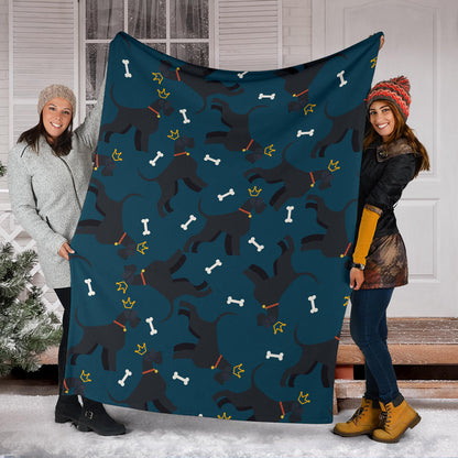 Schnauzers Pattern Print Design A04 Premium Blanket