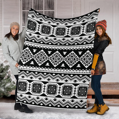 Aztec Pattern Print Design 08 Premium Blanket
