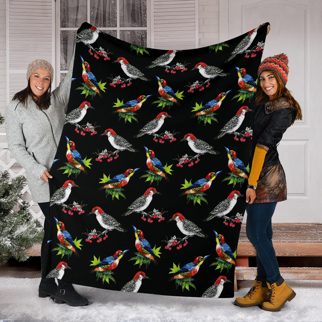 Birds Pattern Print Design 06 Premium Blanket