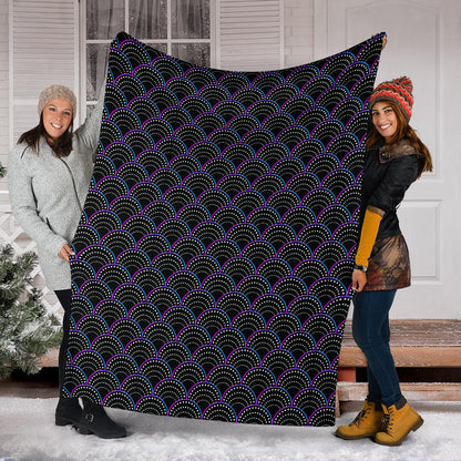 Mermaid Pattern Print Design 09 Premium Blanket