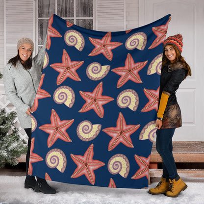 Starfish Pattern Print Design 03 Premium Blanket