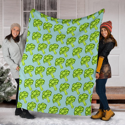 Broccoli Pattern Print Design 02 Premium Blanket