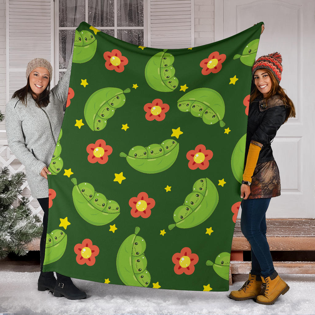 Peas Pattern Print Design A02 Premium Blanket