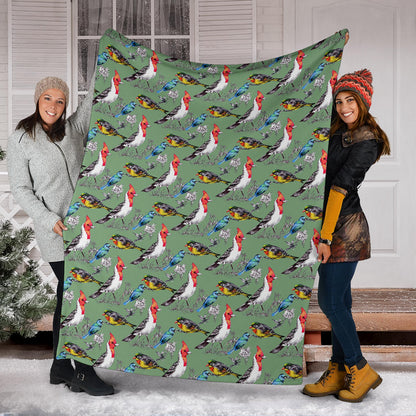 Birds Pattern Print Design 07 Premium Blanket