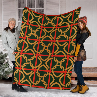 Irish Pattern Print Design 01 Premium Blanket