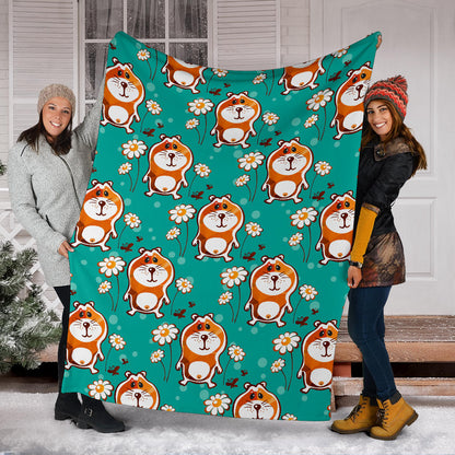 Hamster Pattern Print Design 01 Premium Blanket