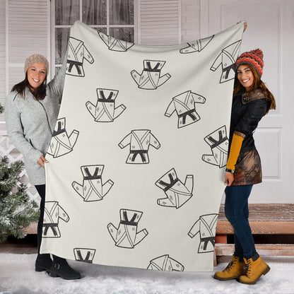 Karate Pattern Print Design 01 Premium Blanket
